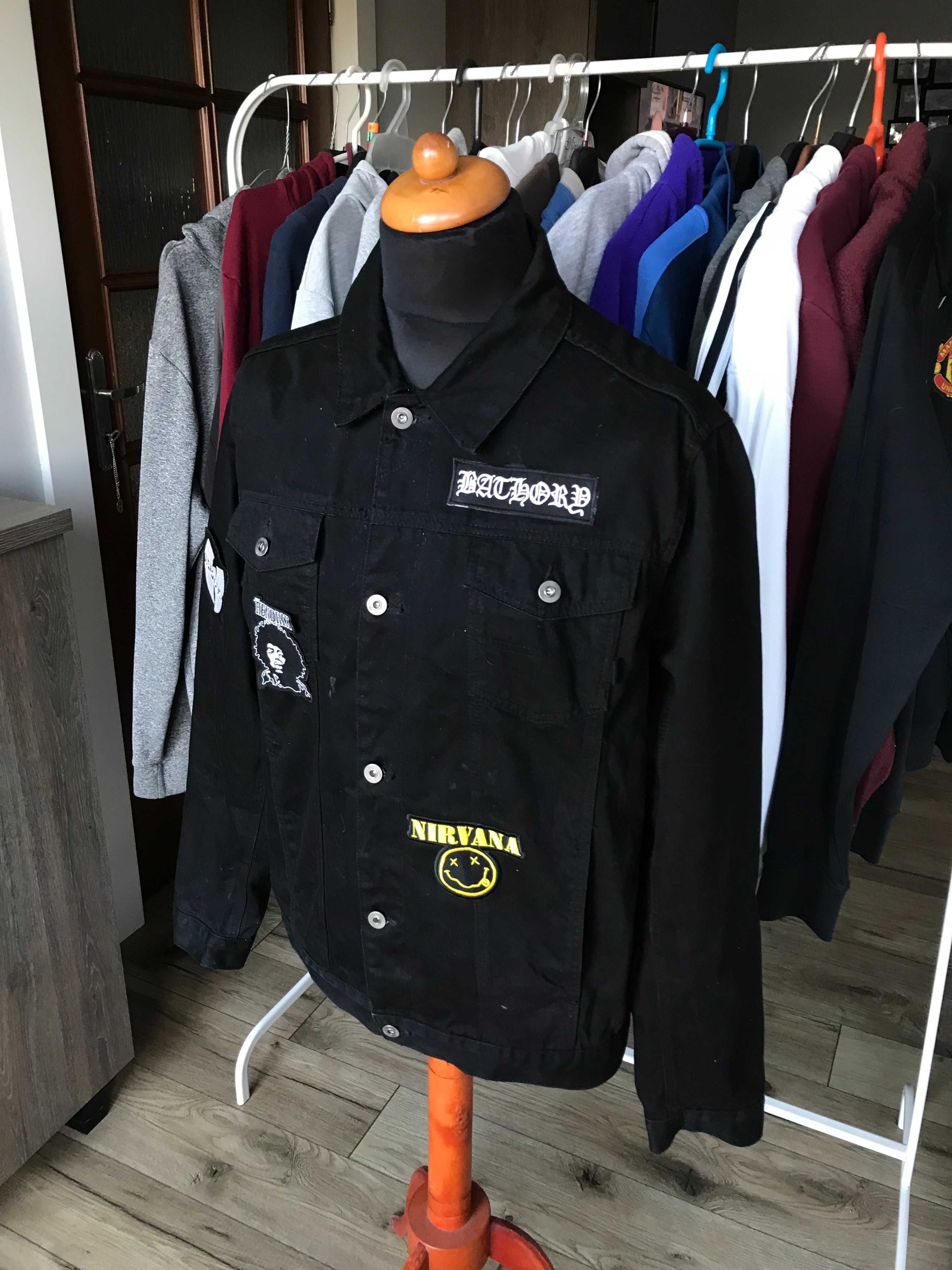 Kurtka jeansowa ASOS Nirvana/Jimi Hendrix/Wu-Tang rozm. XL
