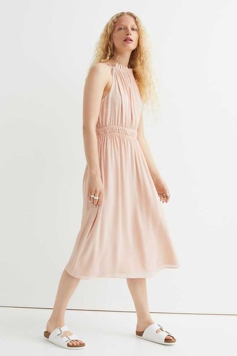 Vestido rosa suave H&M tamanho M