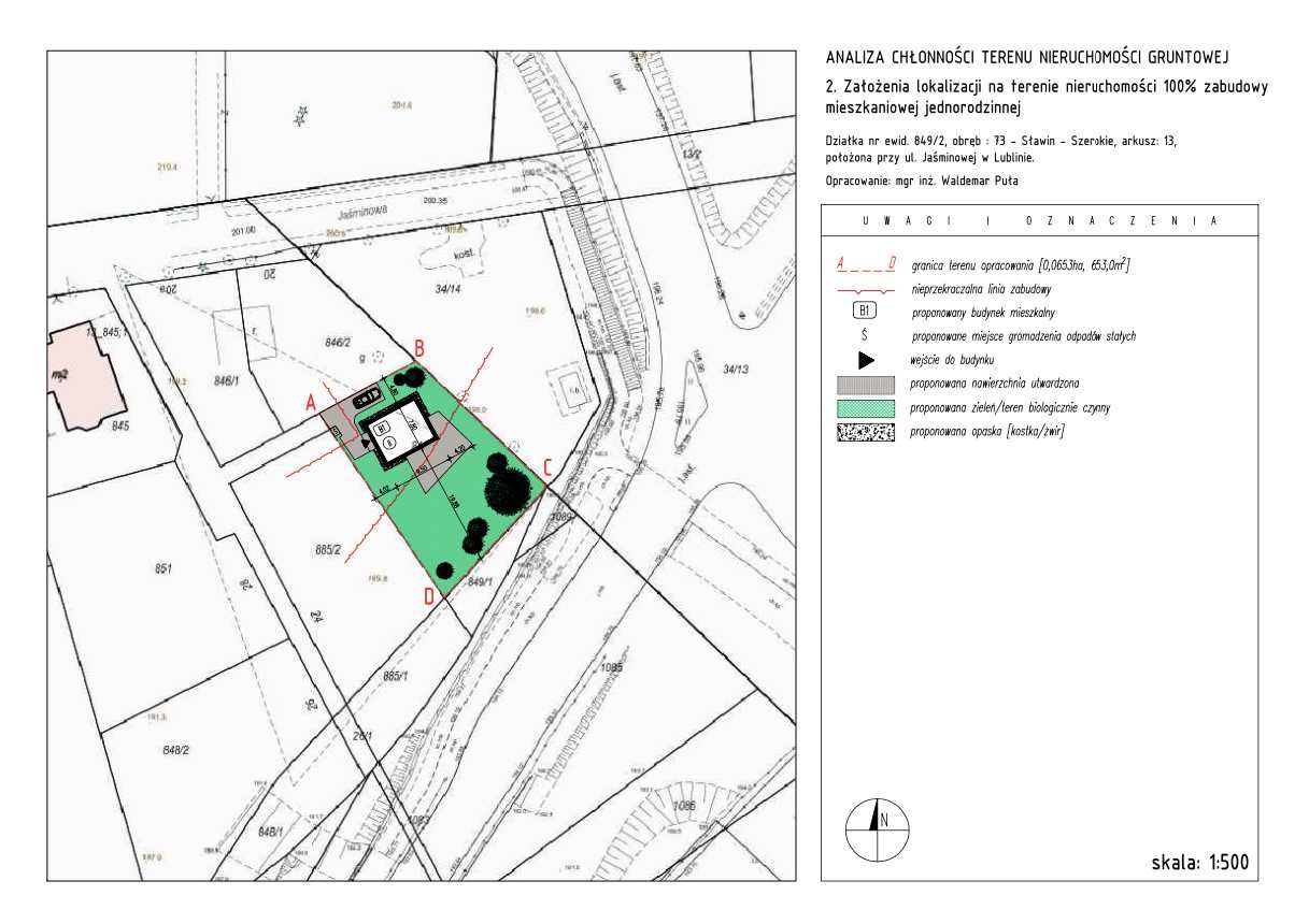 os. Szerokie ul. Jaśminowa, Działka budowlana 653 m2