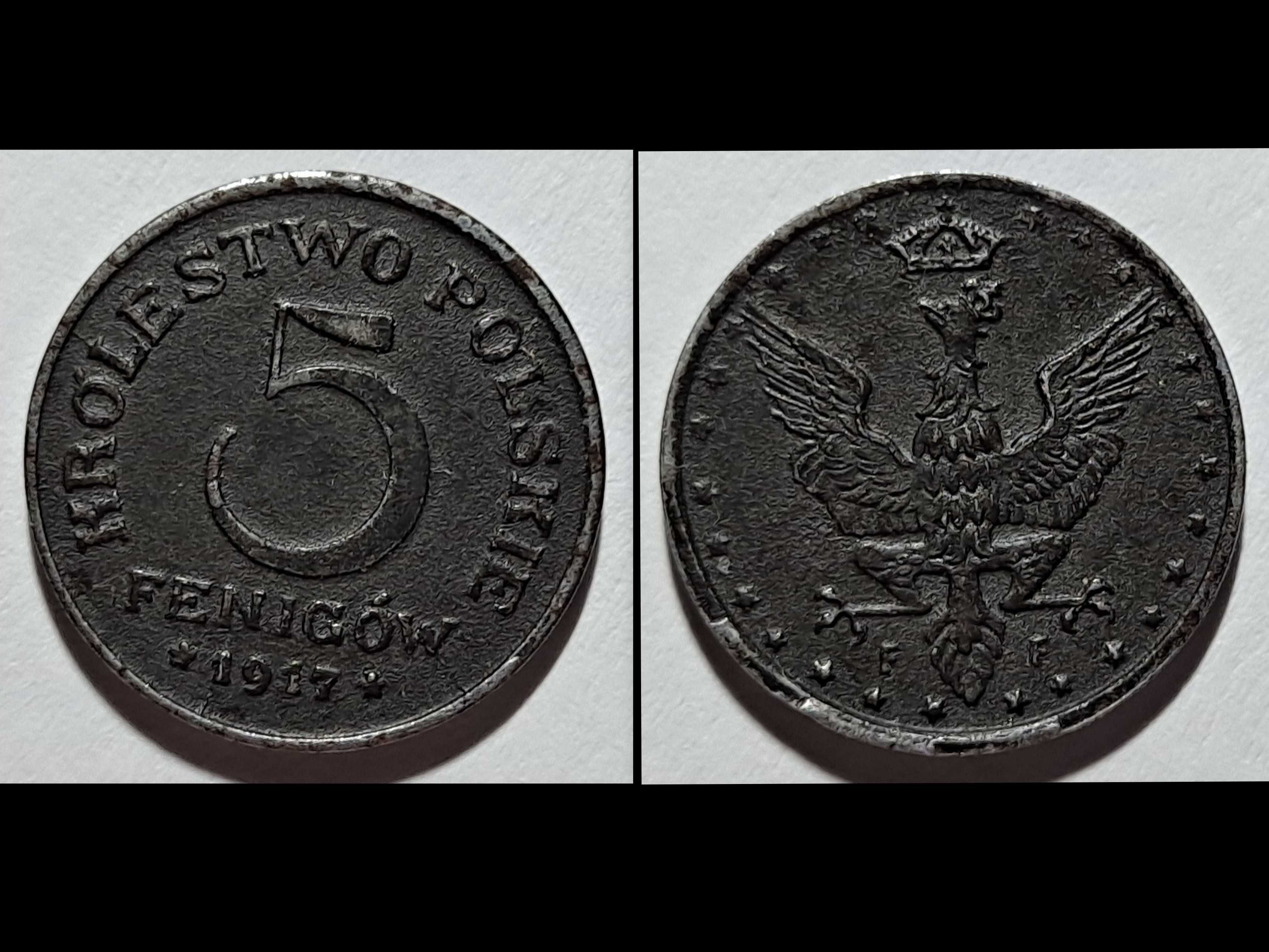 moneta - 5 Fenigów - Królestwo Polskie - 1917 r