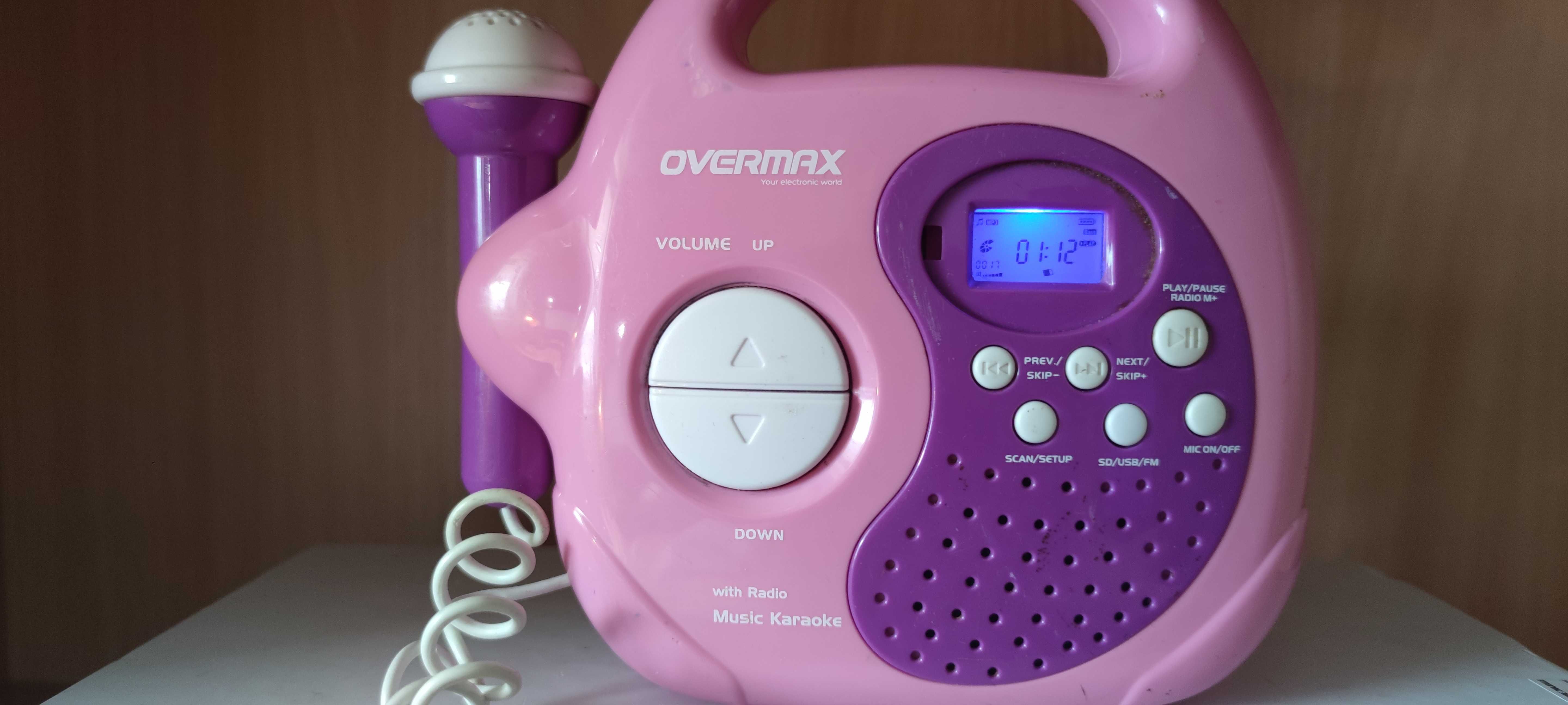 Overmax Karaoke + Fasolki + Radio Usb Sd