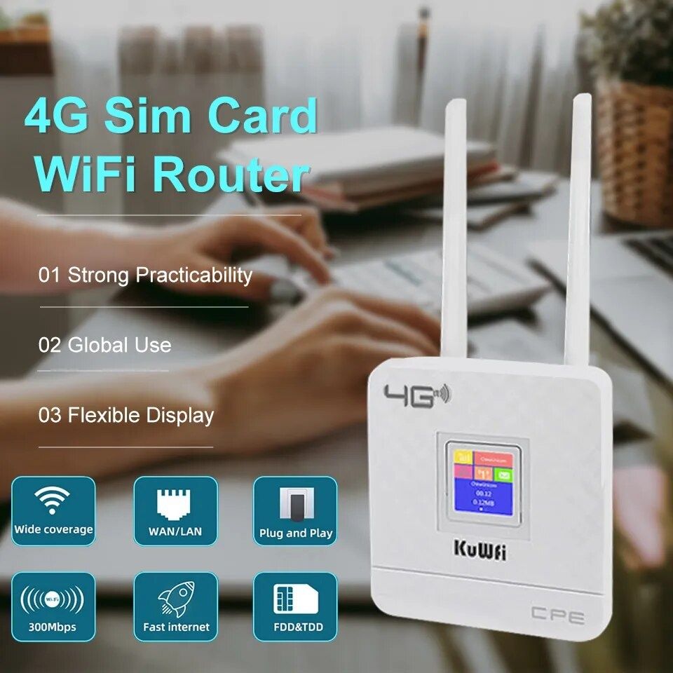 4G WI-FI роутер під SIM підпримує всі українські оператори