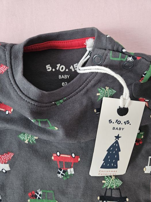 Nowe body świąteczne dla chłopca niemowlaka rozmiar 62