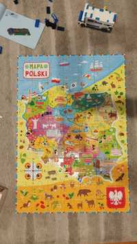 Puzzle „Mapa Polski” CzuCzu – 84 elementy