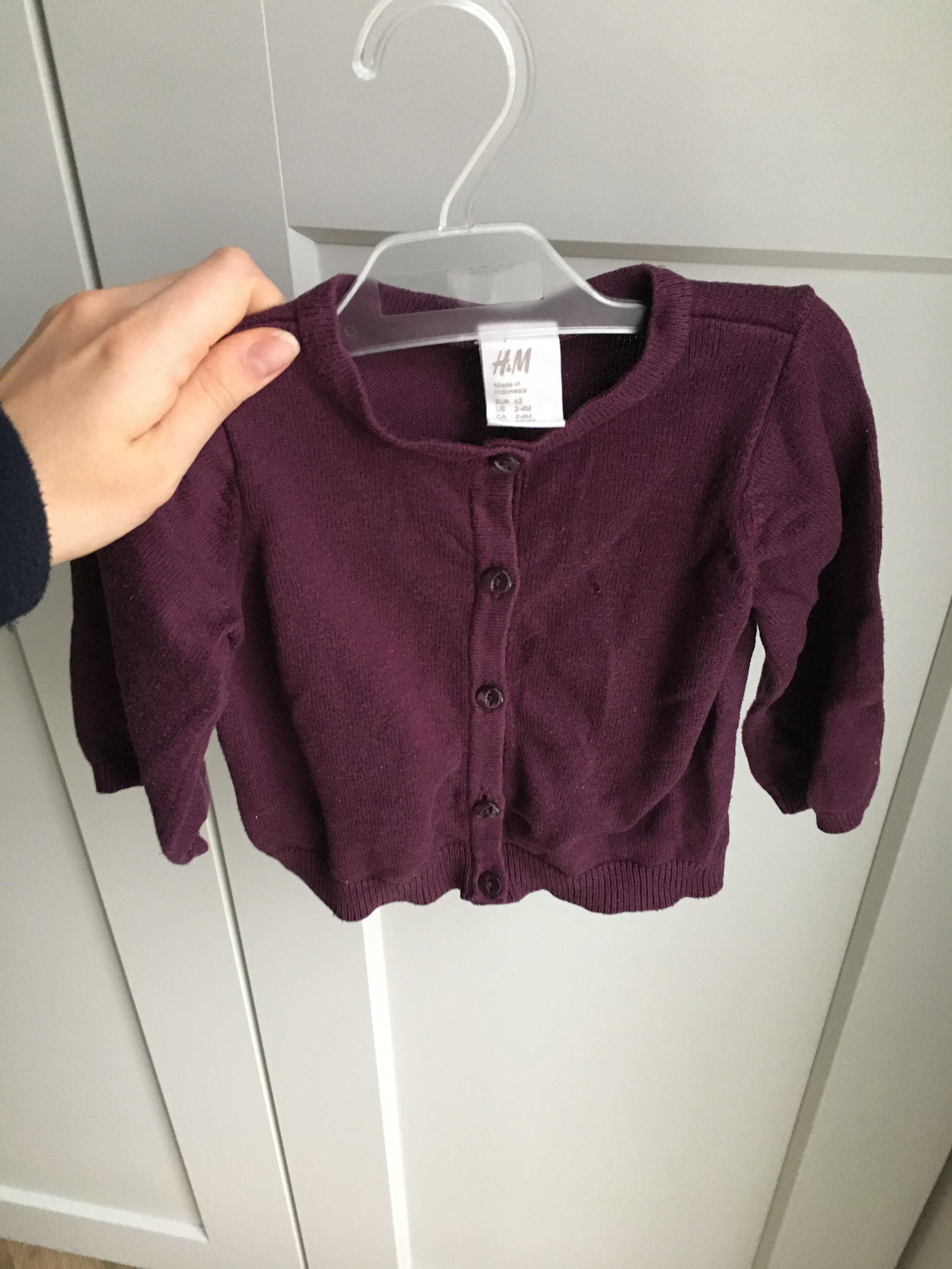 fioletowy sweterek H&M 62