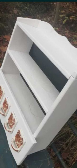 Półka drewniana z ceramicznymi szufladkami Włocławek