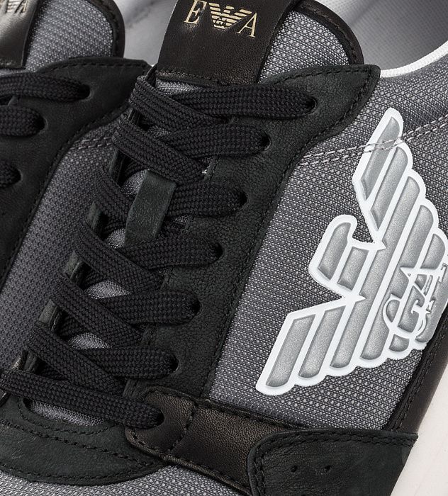 EMPORIO ARMANI markowe włoskie sneakersy NERO NEW