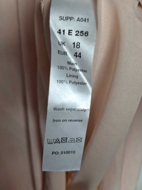 Długa morelowa spódnica maxi midi na lato delikatna boho 44 16 XXL