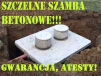 Szamba betonowe z WYKOPEM, zbiorniki na szambo4,6,8,10,12m3 GWARANCJA
