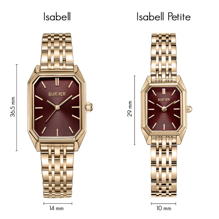 Годинник Burker Isabell Gold Burgundy