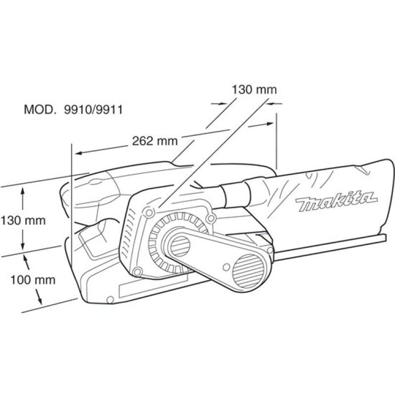 Szlifierka taśmowa 650 W 9911 Makita