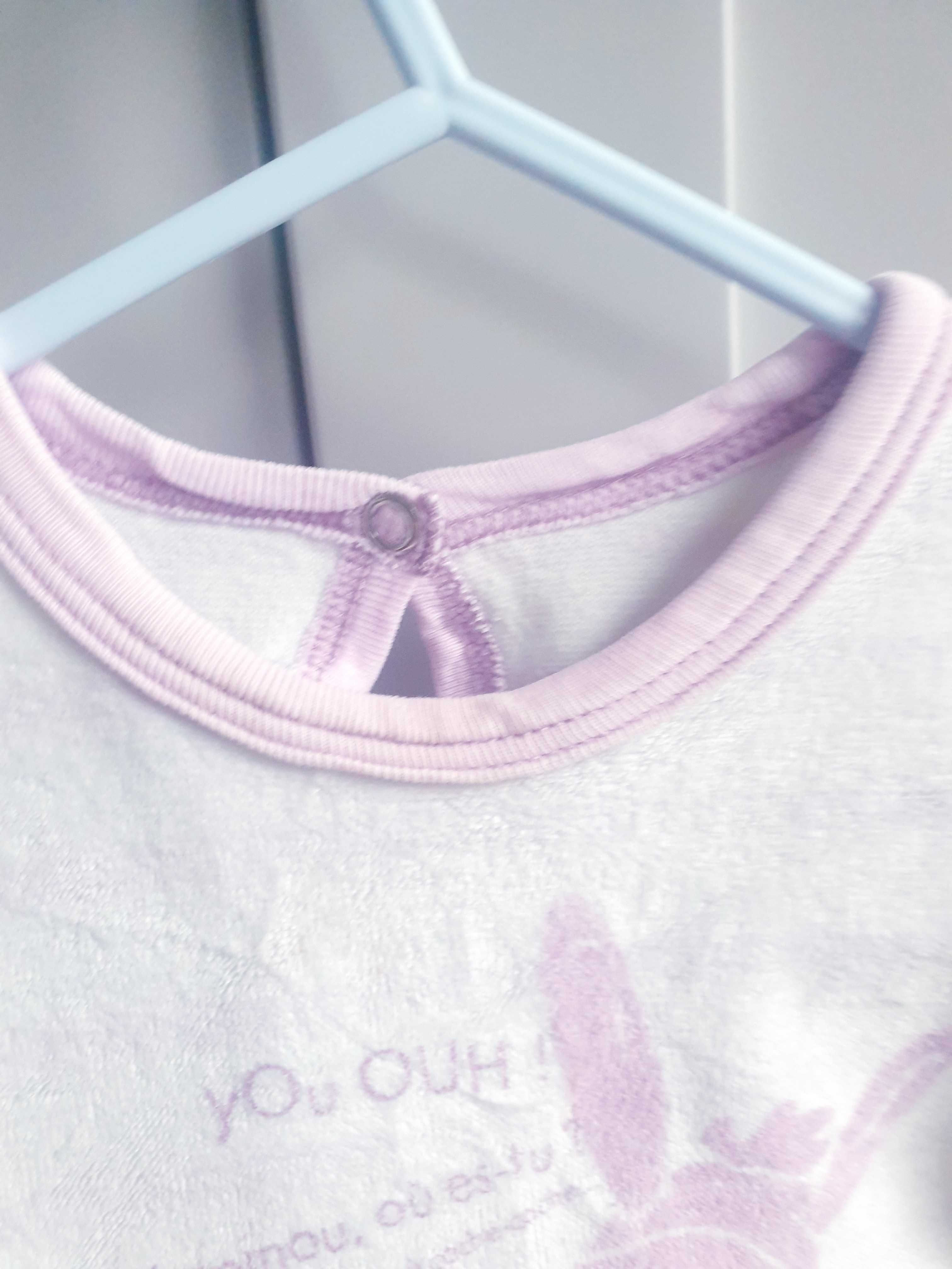 Piżama piżamka dwuczęściowa aksamitna Petit Bateau 74 80