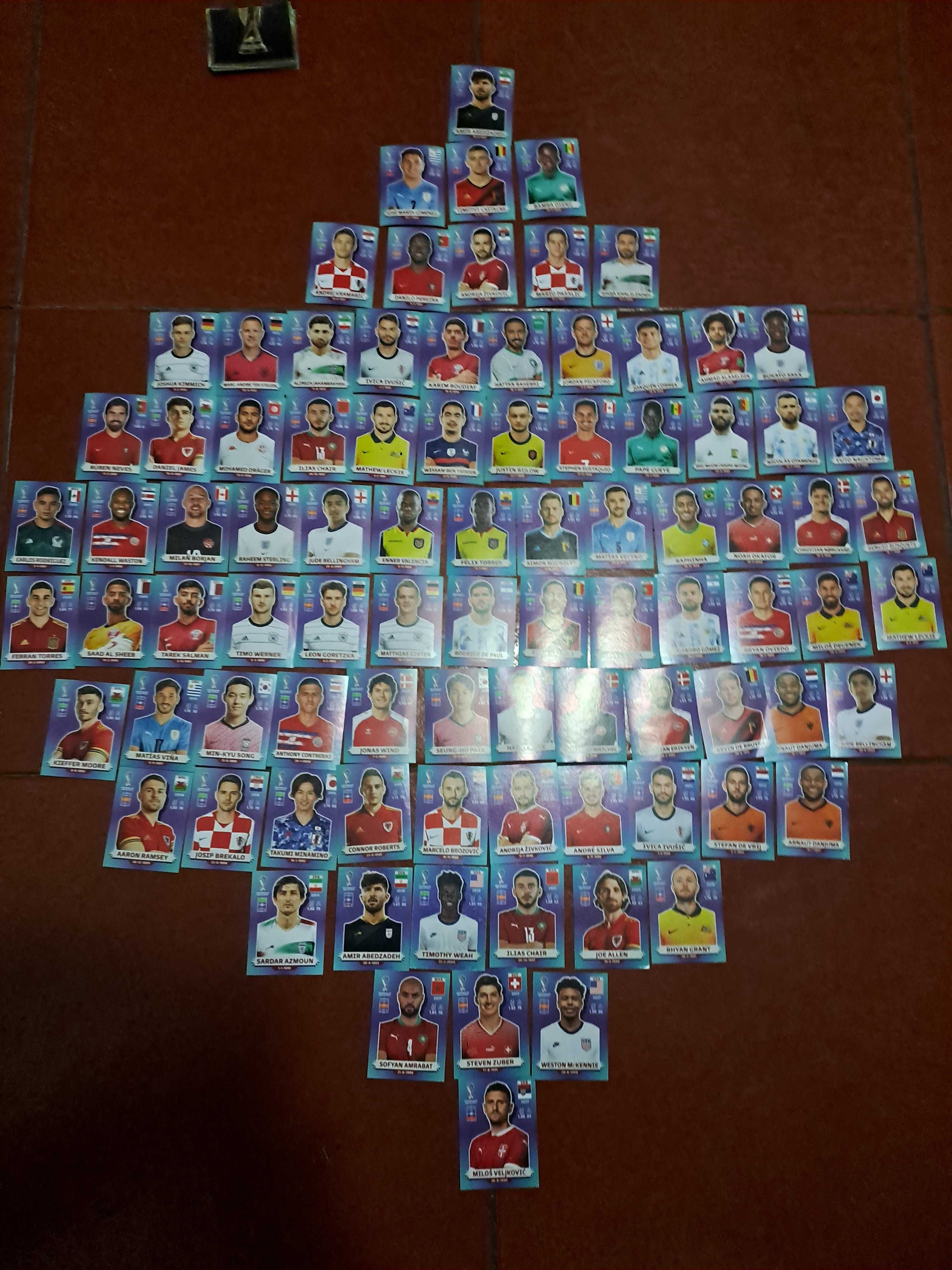 Cromos / cartas da Copa 2022