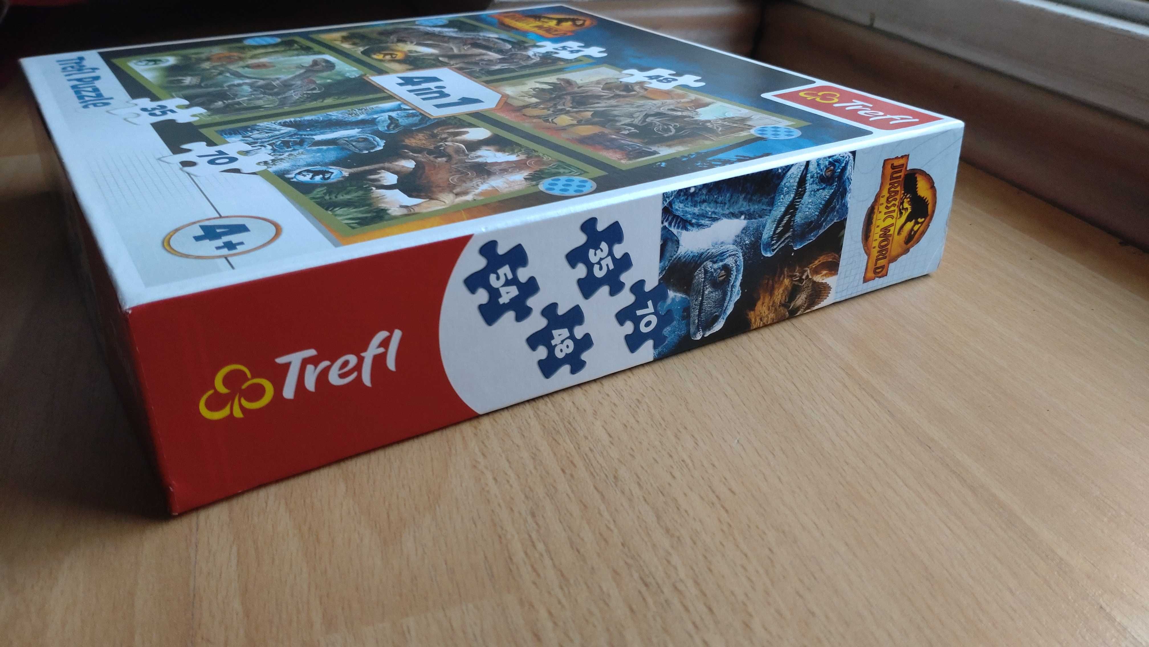 Puzzle Jurassic World Dominion Trefl 4 w 1: 35, 48, 54 i 70 elmentów