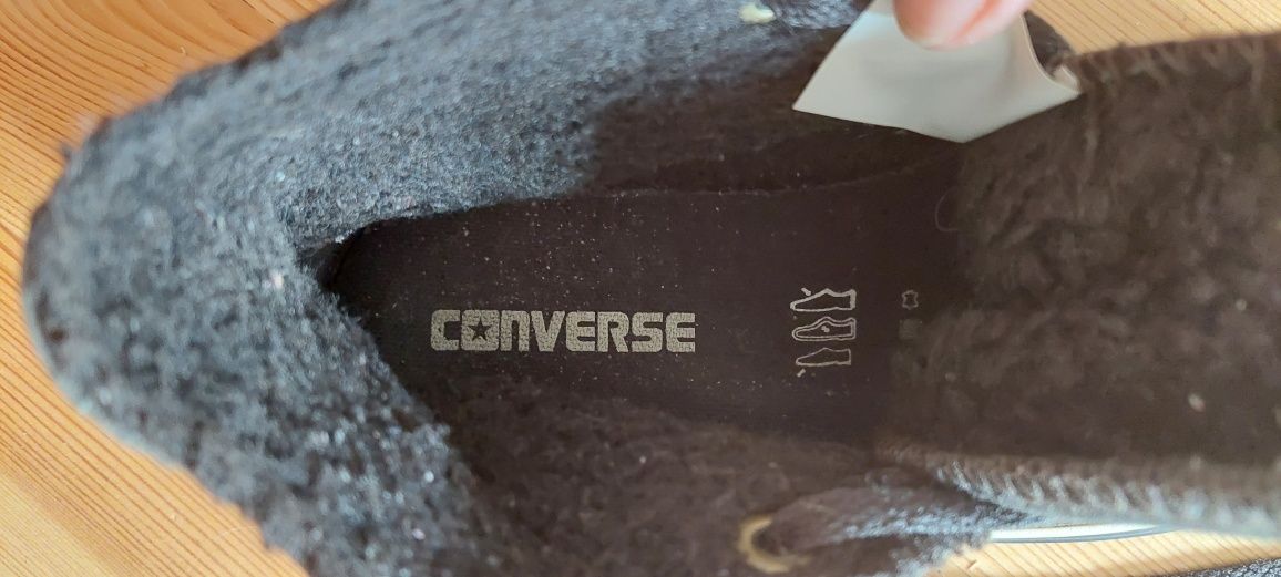 Утеплені замшеві кеди converse all star.leather