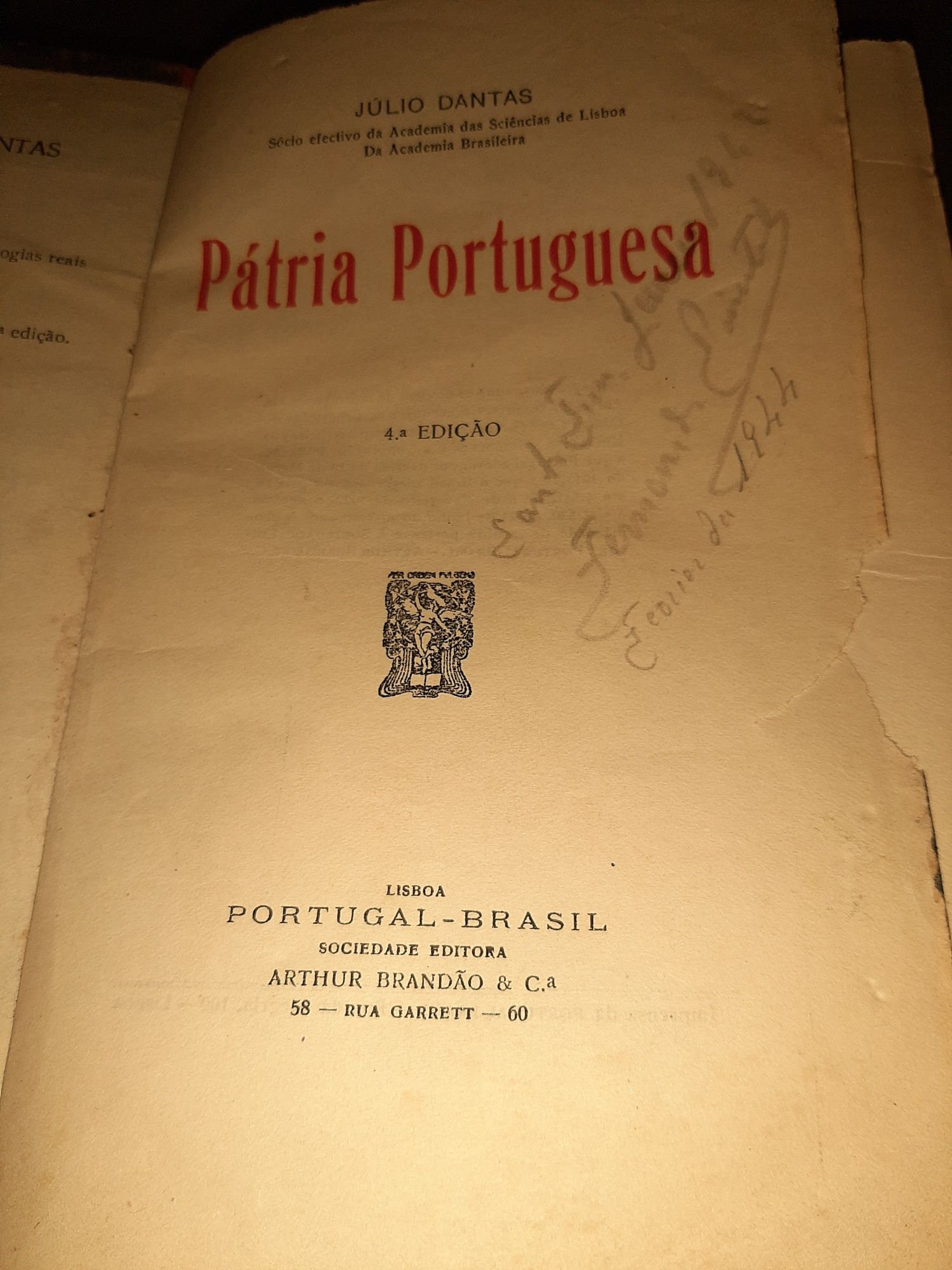 Livro de Júlio  Dantas Ano 1913