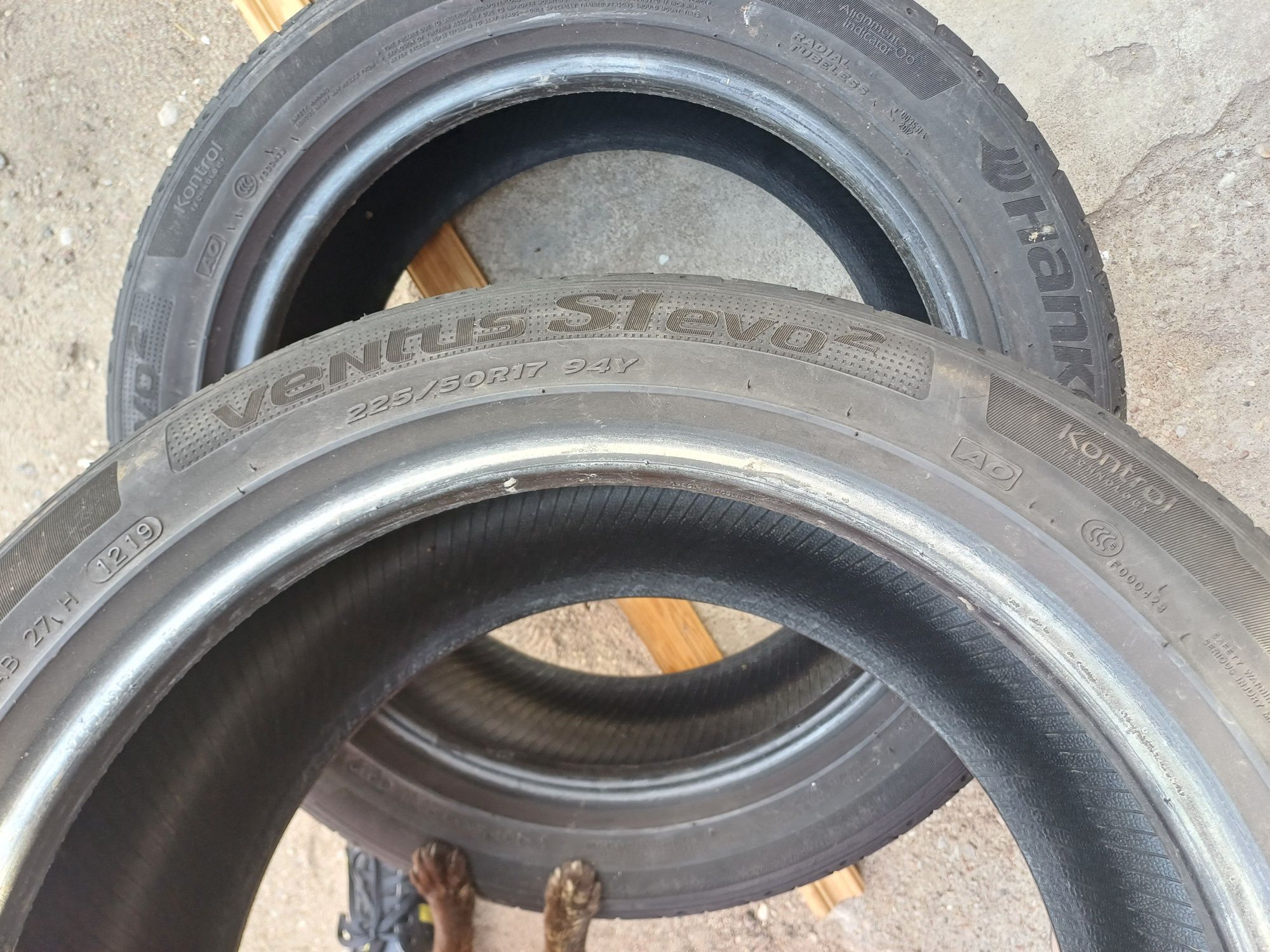 Dwie opony lato 225 50 R17  Hankook Ventus S-1 Evo 2 94Y AO super stan