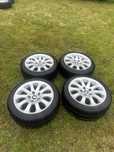 Felgi BMW oryginał 17 cali ET 34 5x120 bdb opony wielosezonowe 225/45