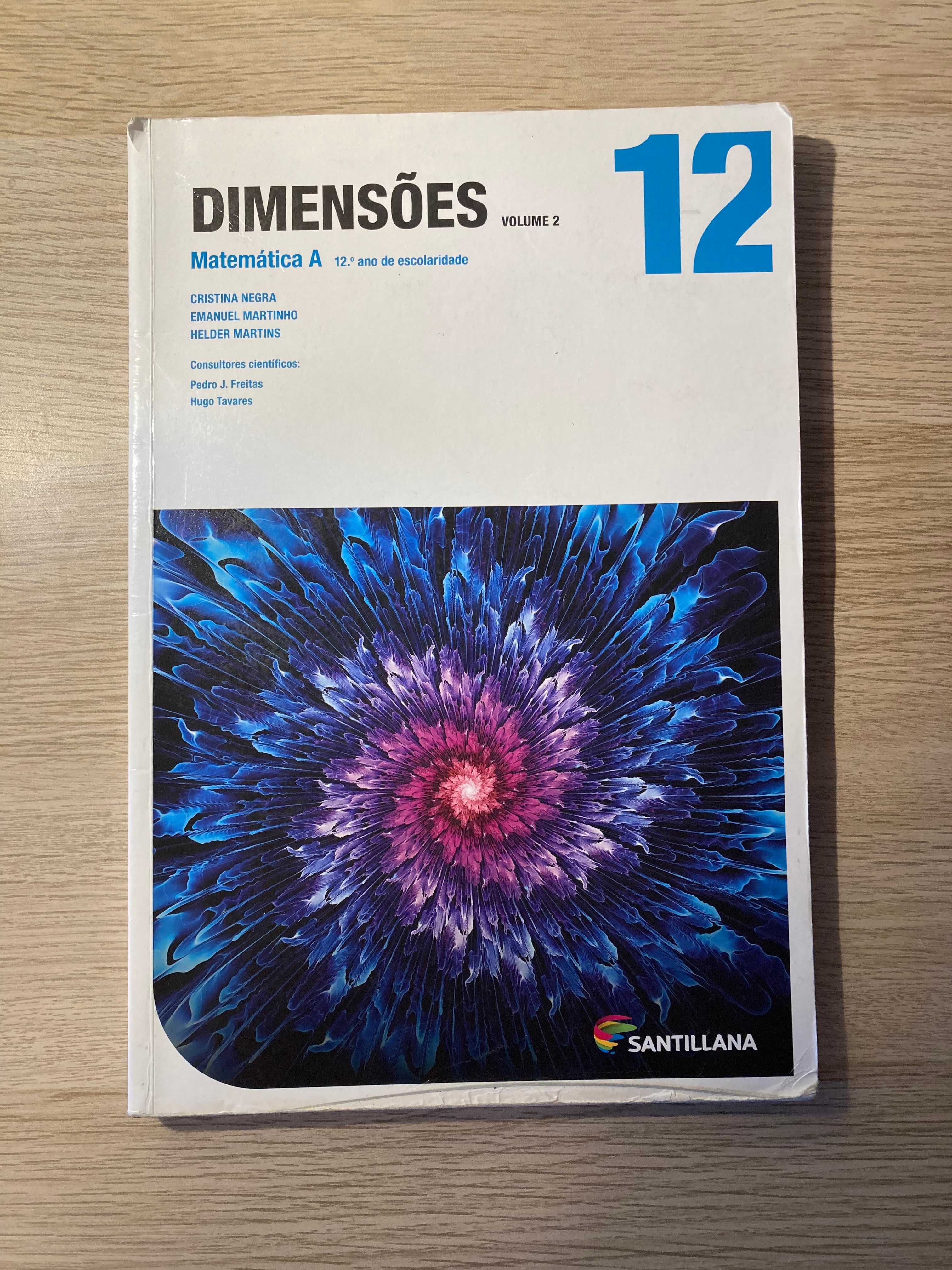 Dimensões Manual Matemática A 12ºano Volume 2