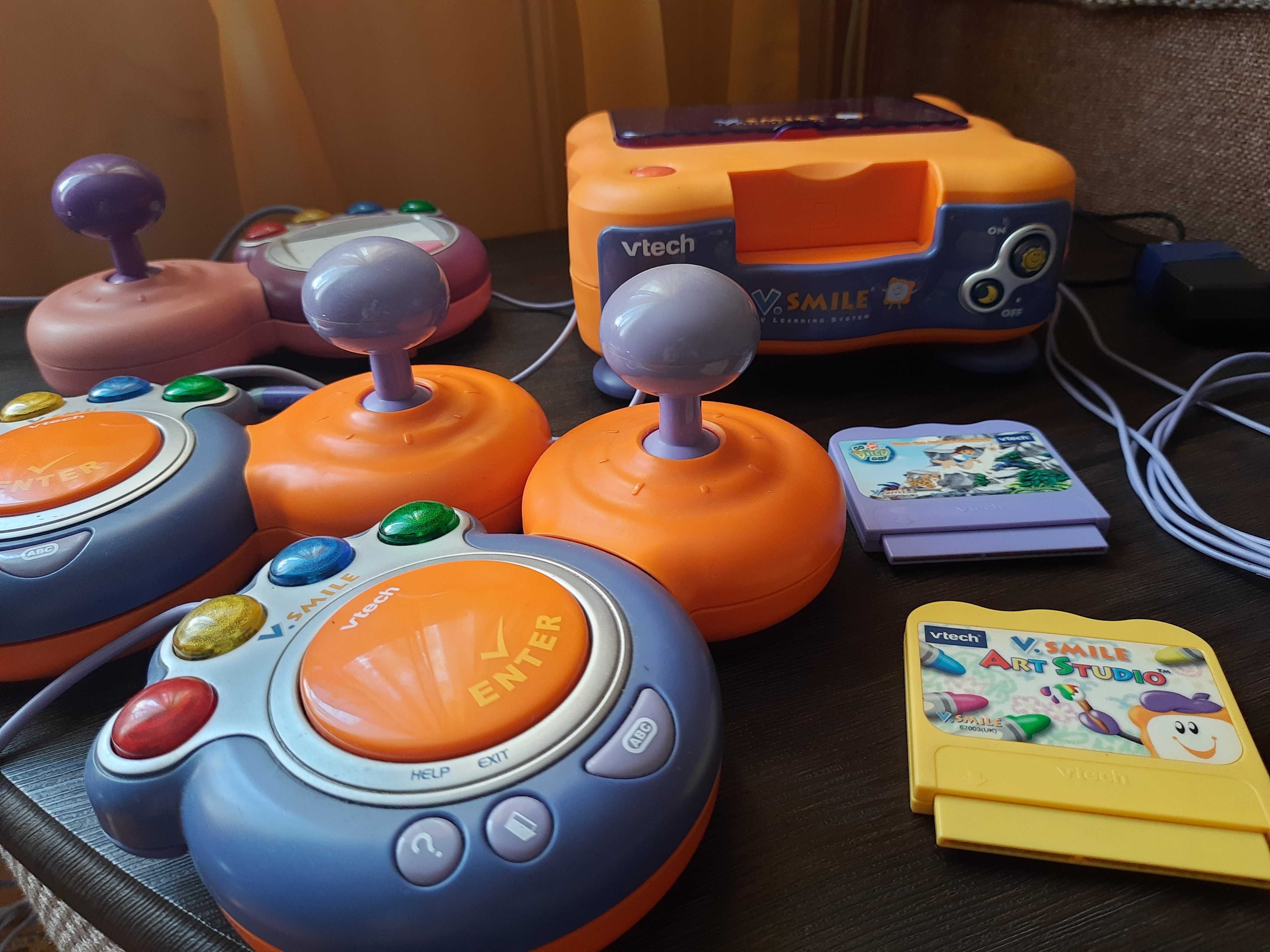 Vtech V-Tech V.Smile Втек ТВ- приставка +3 джойстики і 2 картриджі