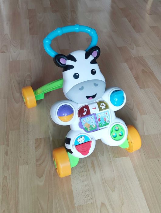 FISHER PRICE interaktywny chodzik pchacz ZEBRA