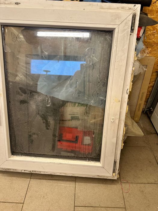 Okno PCV brązowe wys.100 szer.80