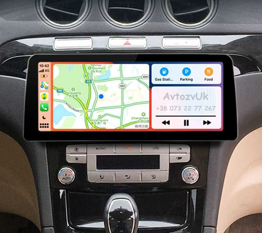 Магнитола S-Max FORD C-Max Форд Ц-макс Tesla GPS USB CarPlay Android
