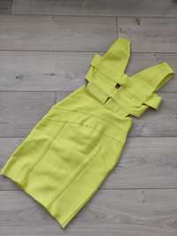 Żółta sukienka bandażowa xs