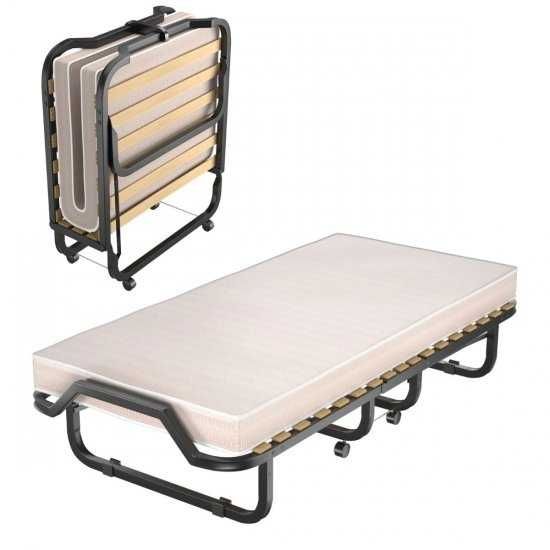 Składane łóżko z materacem Memory Foam