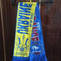 Футбольный фанатский шарф зборной Украини и зборной Франции