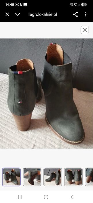 Tommy Hilfiger botki Skóra 40