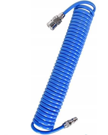 WĄŻ PRZEWÓD 8x12mm 15 m SPIRALNY Pneumatyczny do kompresora