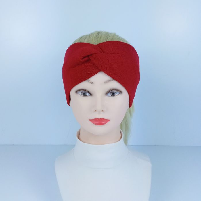 Czerwona opaska na głowę turban, twist.