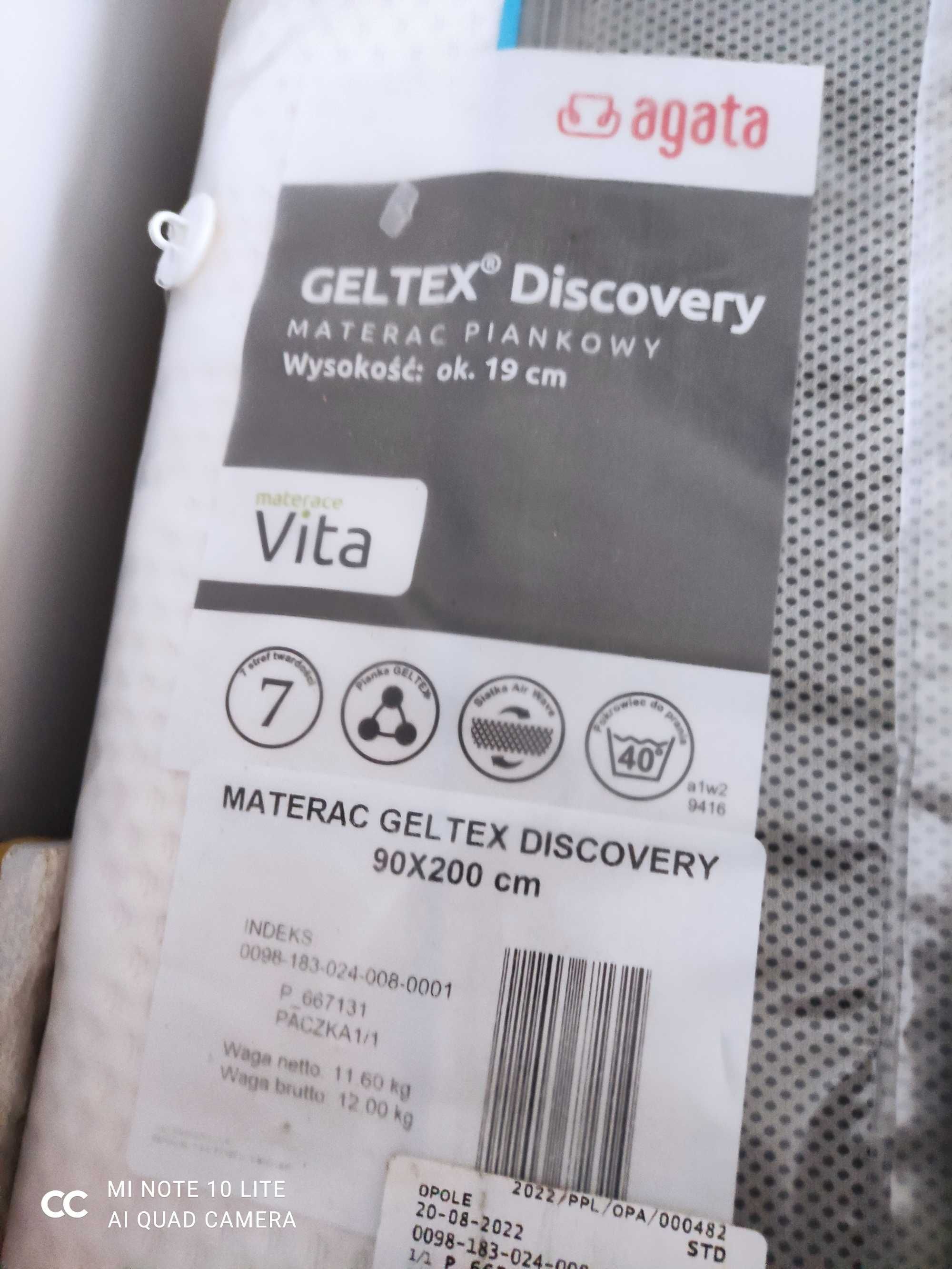 Materac 90x200cm Geltex Discovery nowy