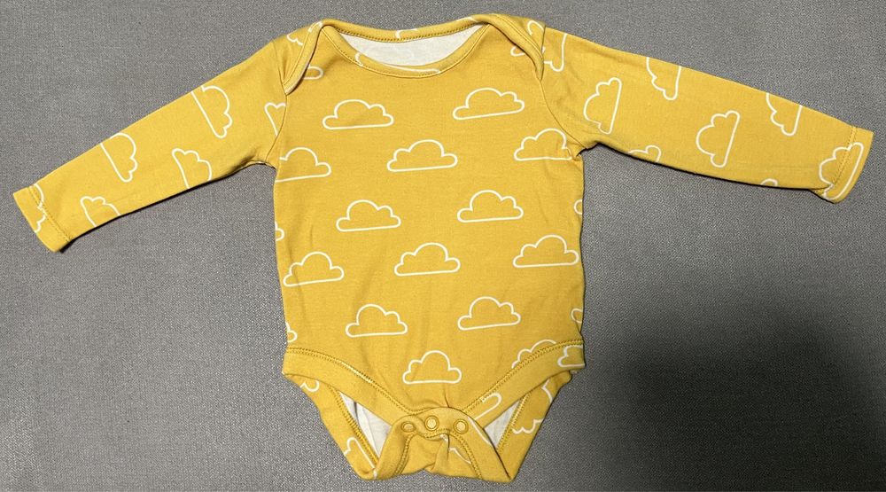 Zestaw body na długi rękaw F&F i spodnie legginsy w kropki Next roz.62