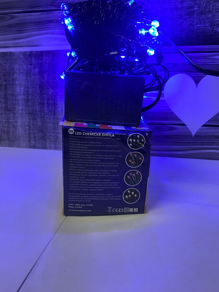 200 led lampki świąteczne niebieskie blue christmas choinka zew i wew