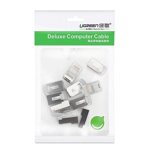 Ugreen 10x wtyk końcówka RJ45/8P8C (UTP Cat. 6 / Cat. 5 / Cat. 5e) sre