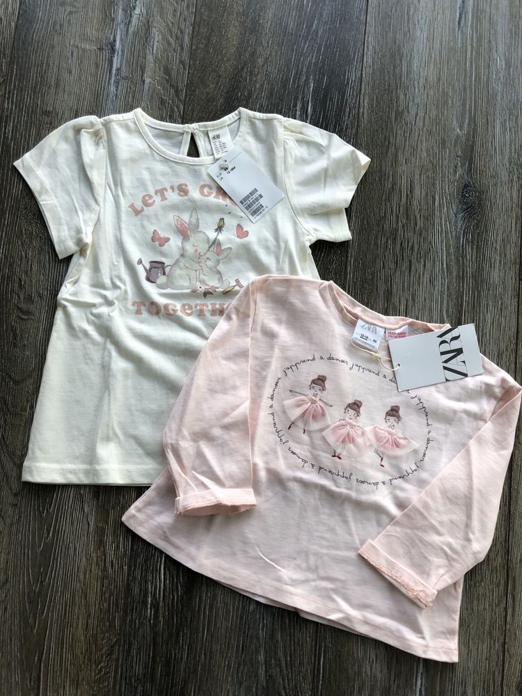 2x bluzka r.86 Zara i HM