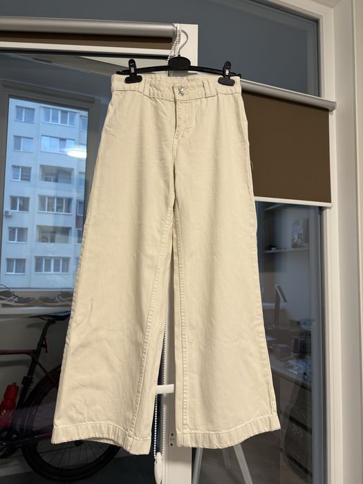 Джинсові бежеві штани