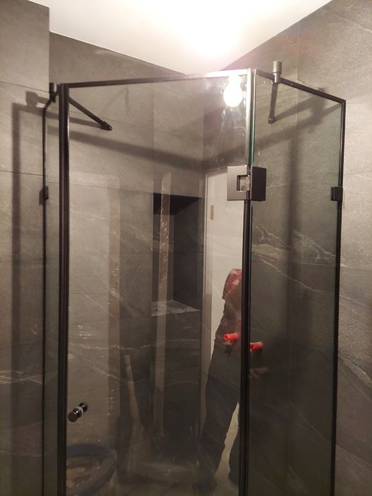 Душова кабіна розсувна перегородка (90 * 90) двері перила.