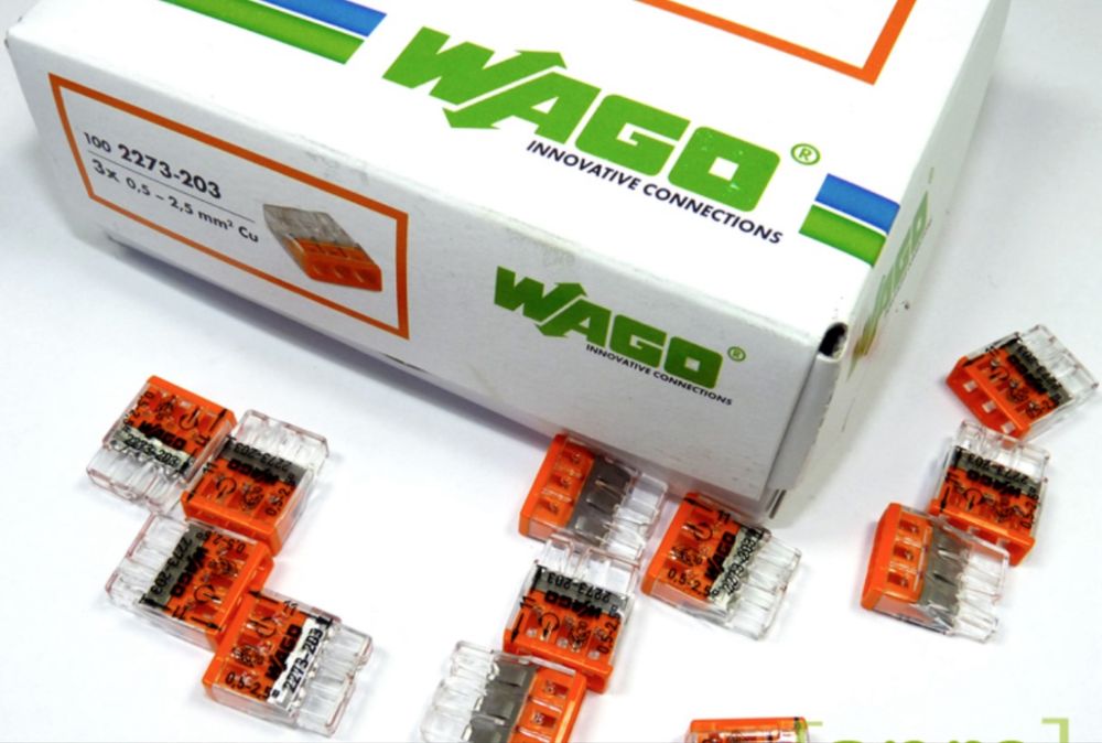 WAGO 3,5,8 клеммы (оригинал,)— 50, 25, 100 шт в упаковке