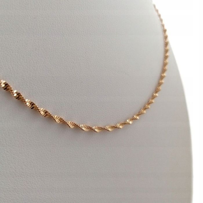 Piękny Złoty Damski Łańcuszek + Zawieszka Medalik 18k + Dedykacja Dla