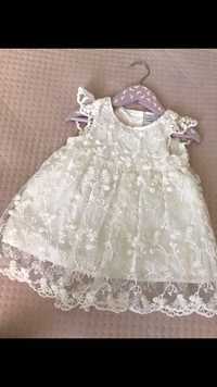 Sukieneczka niemowlęca chrzest Reserved 74cm