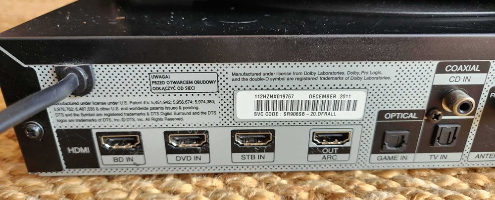 Sistema de Som Surround LG SR906SB 5.1Ch