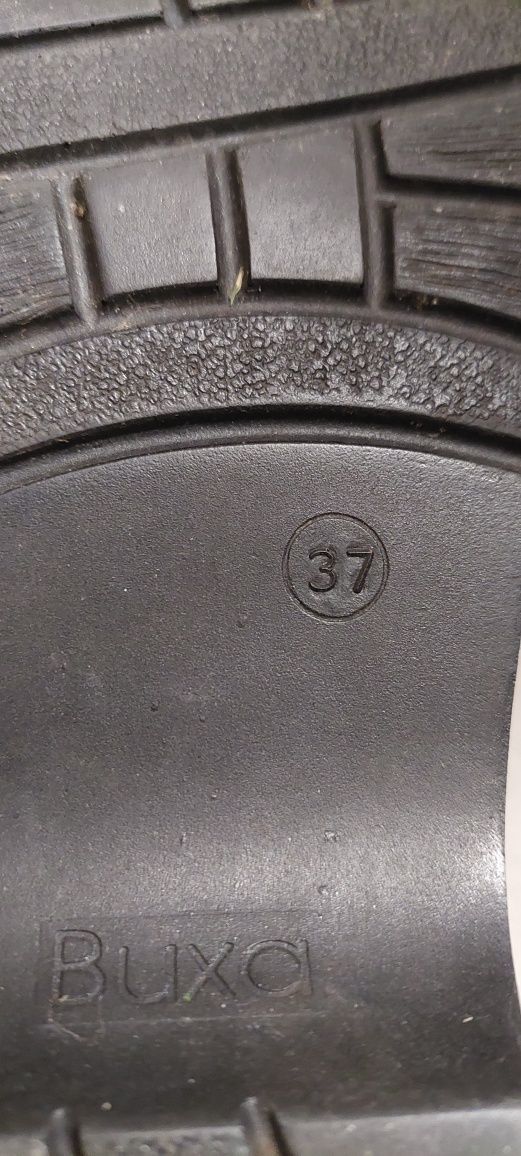 Buty drewniaki BUXA skórzane na gumowej podeszwie