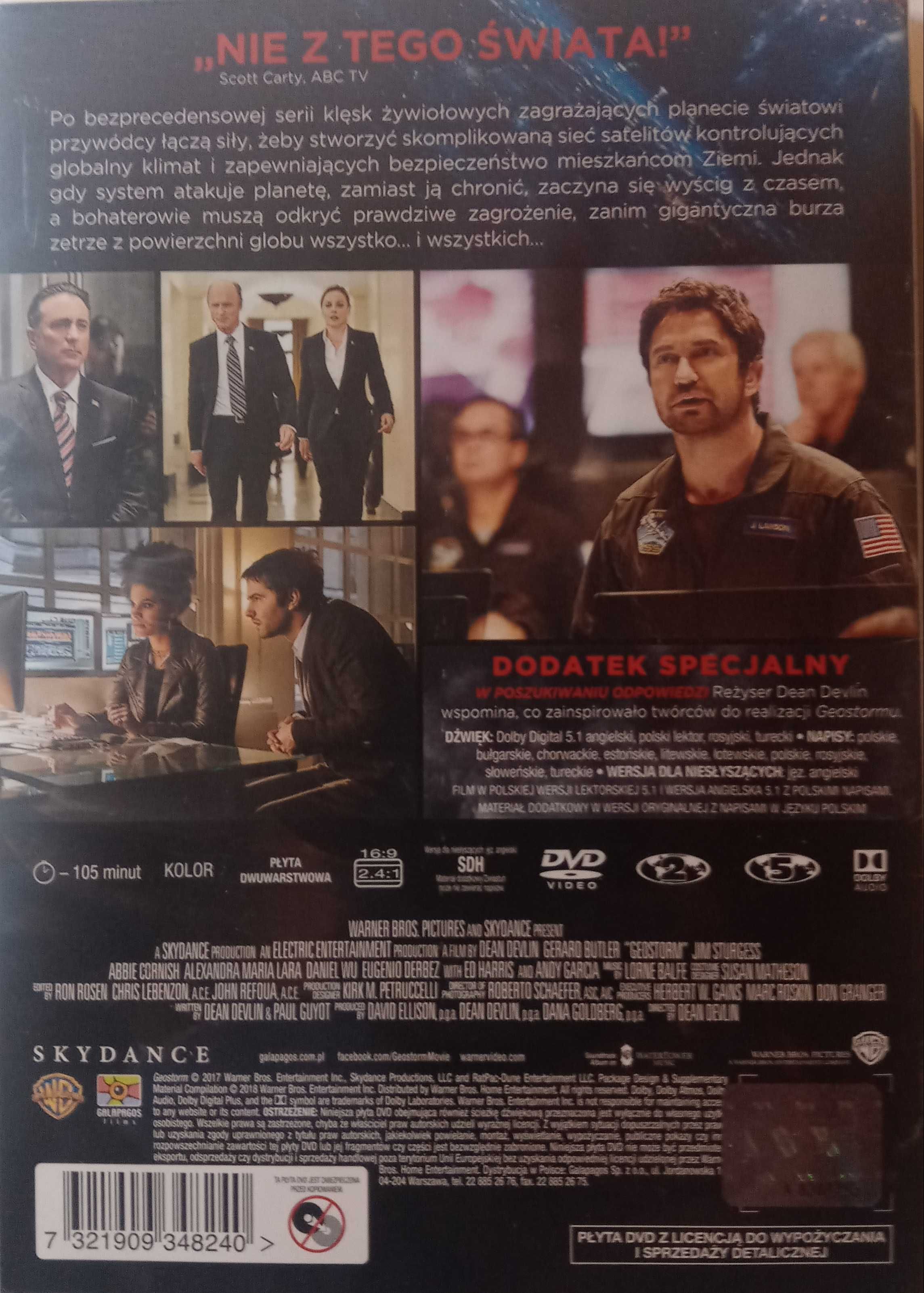 GEOSTORM - [ DVD ], lektor Nowy w folii wys. Gerard Butler