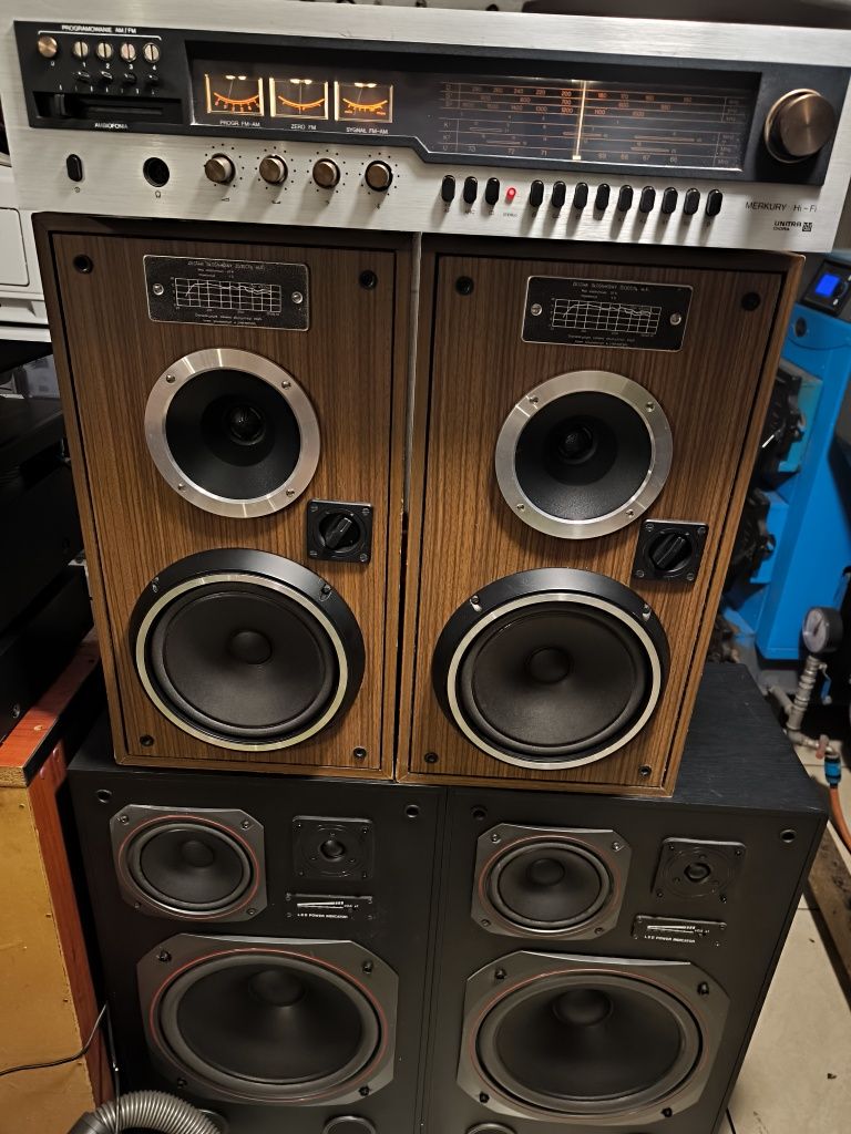 Merkury amplituner stereo wraz z kolumnami Zg 30C 114