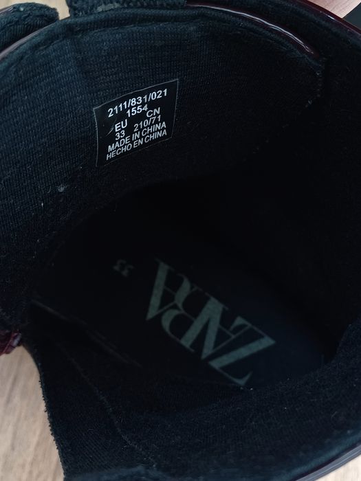 ZARA демі черевики лакові ботинки чоботи на дівчинку 32-33р