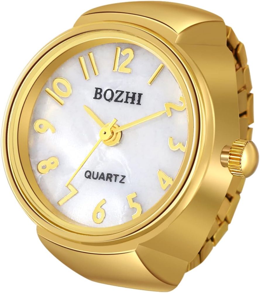 Złoty Zegarek Unisex na palec Ring Watch