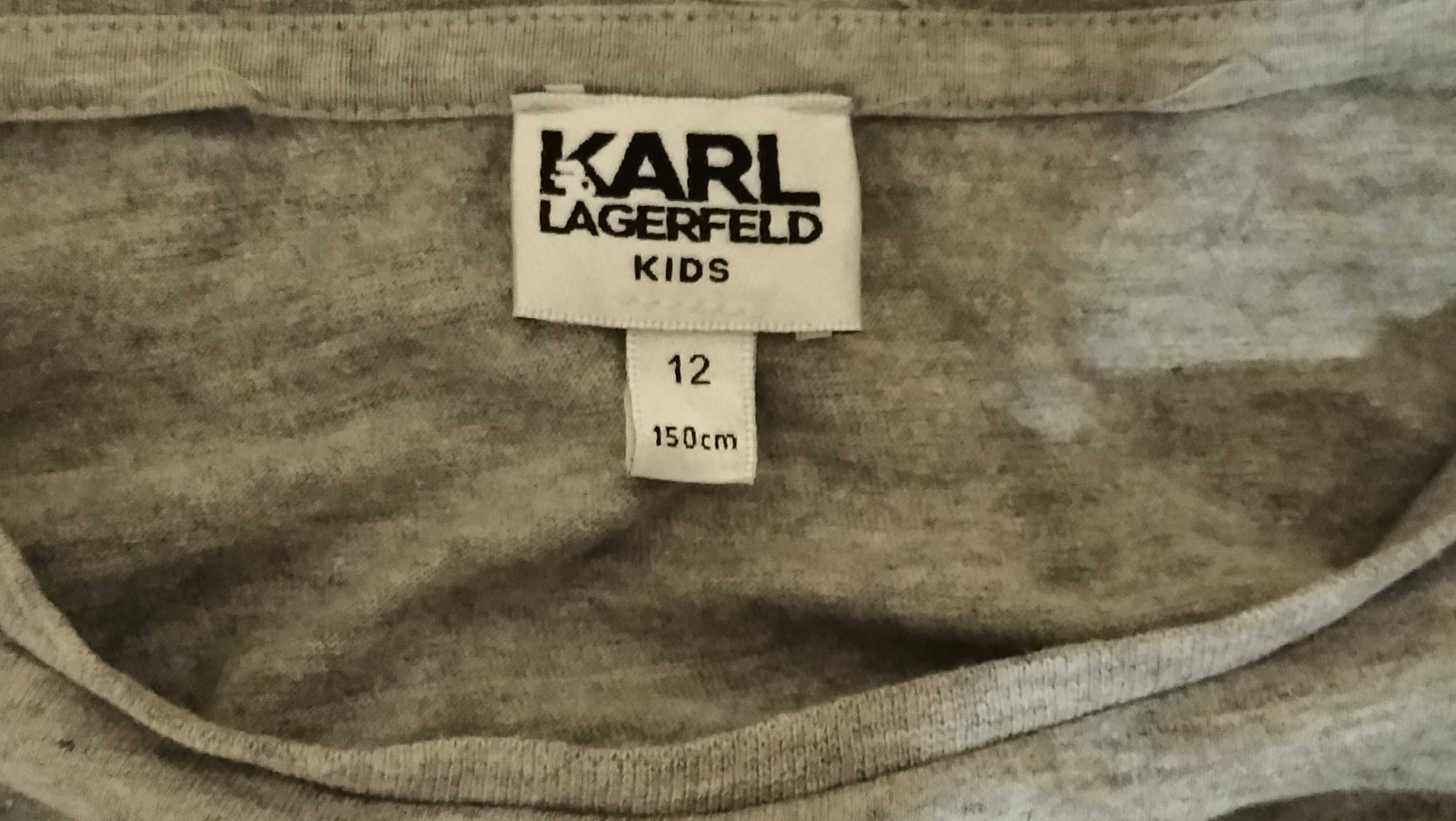 T-shirt bluzka oversize do pasa Karl Lagerfeld 12 lat/ 150cm